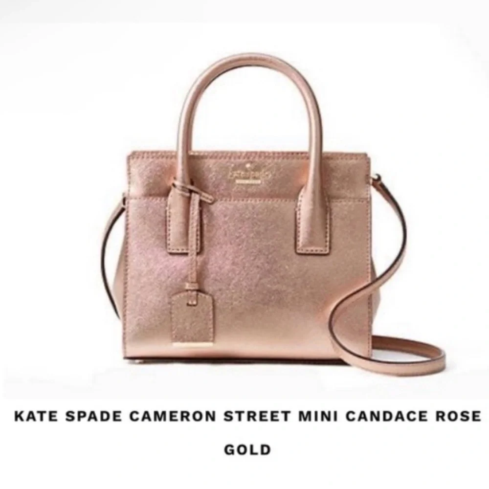 Kate Spade Metallic Rose Gold Tote Bag